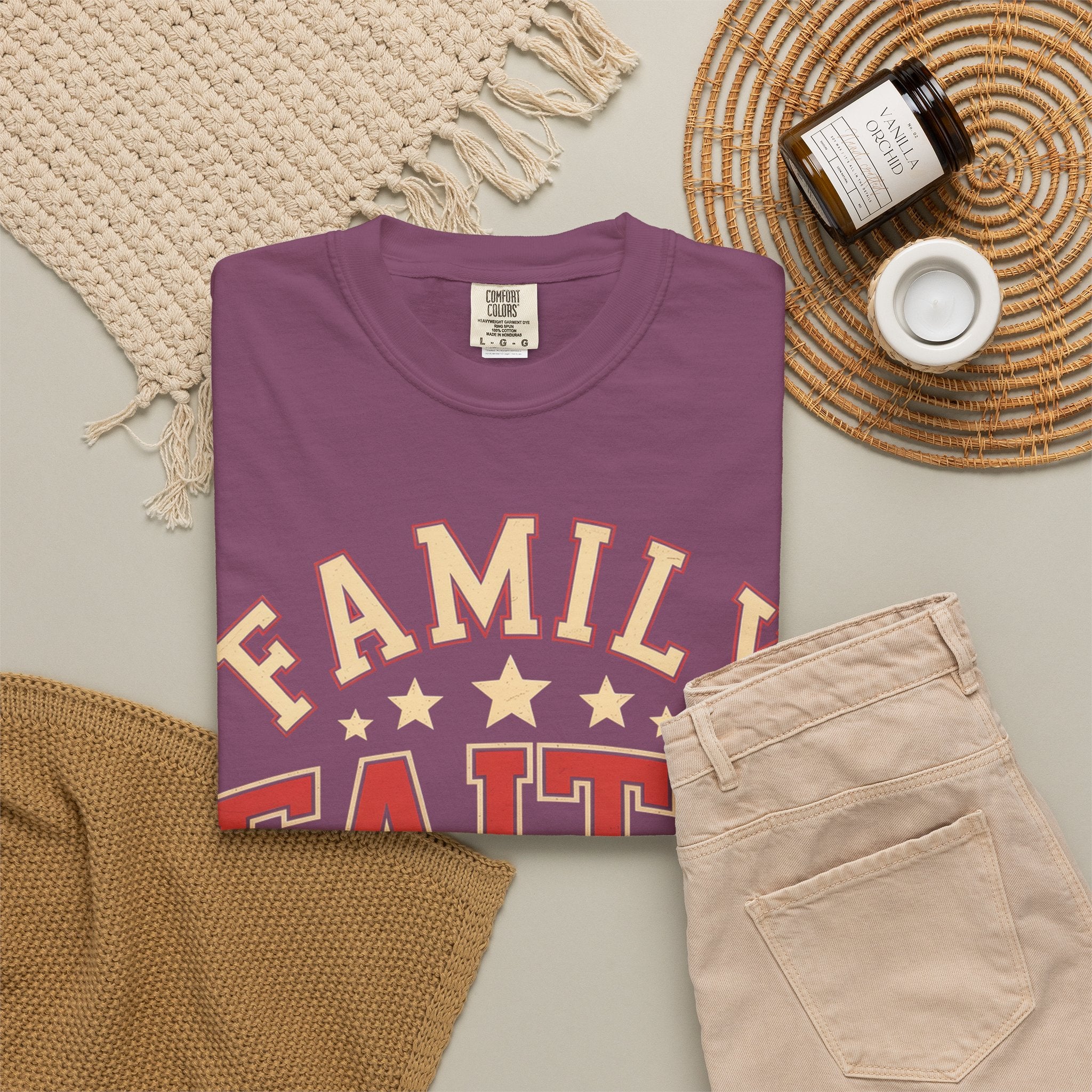 Family Faith Friends T-Shirt — Patriotic American Flag Tee
