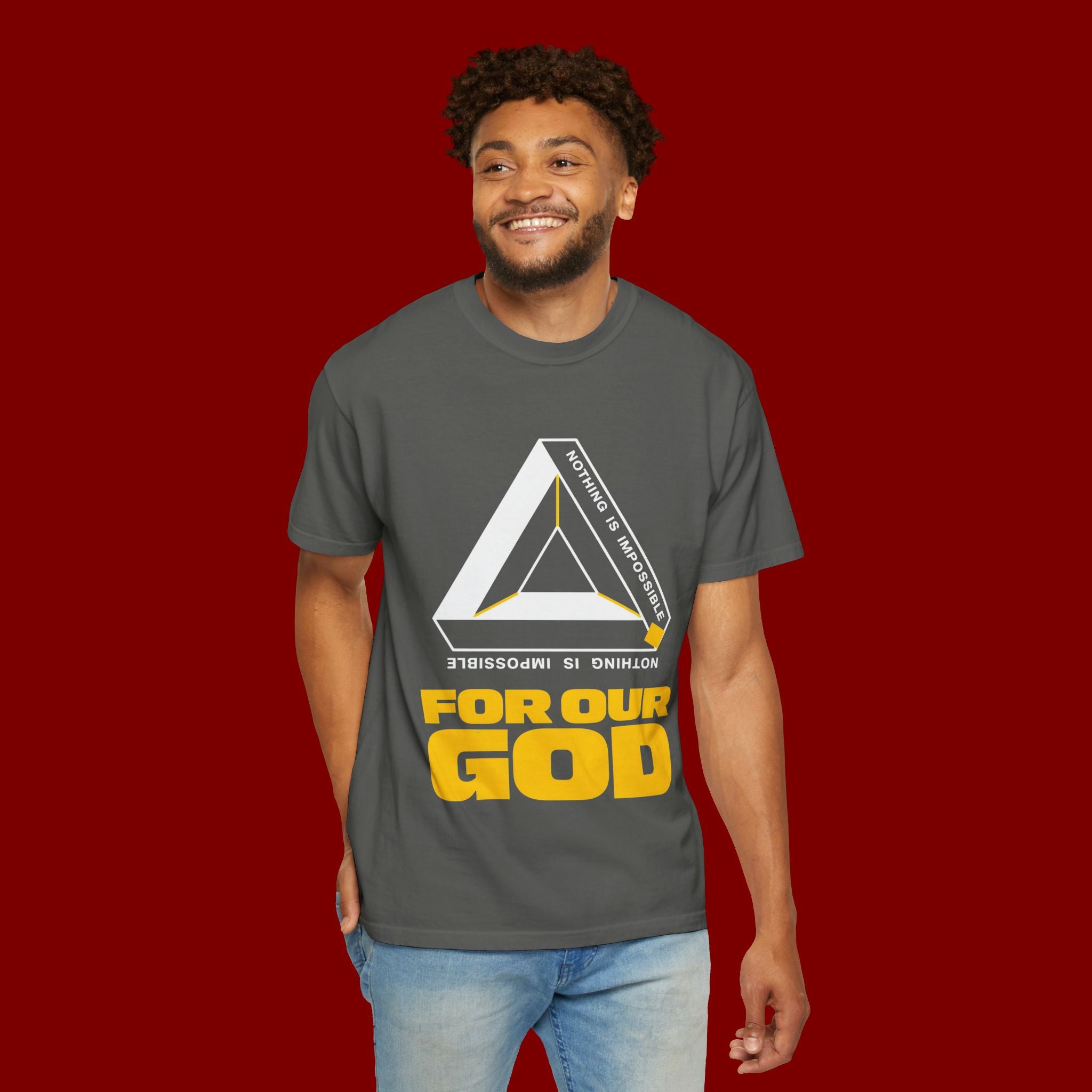 For Our God T‑Shirt — Christian Triangle Graphic Tee