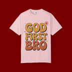 God First Bro T-Shirt — Retro Christian Faith Tee