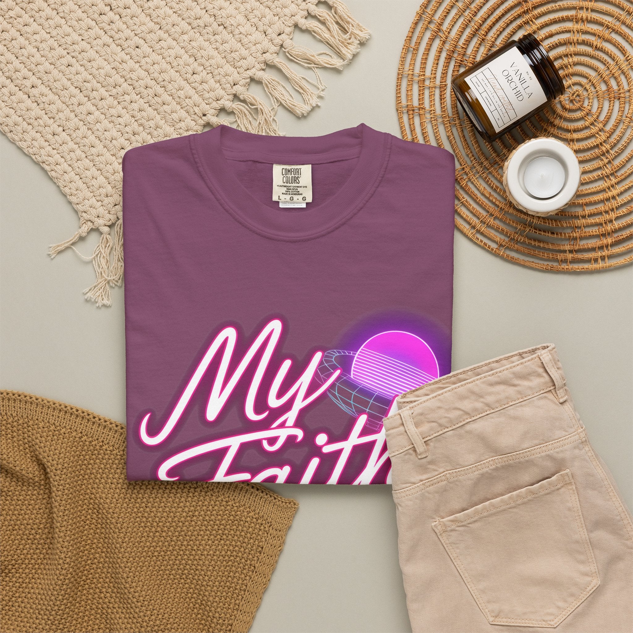 Faith T-Shirt — "My Faith in God Is Solid" Retro Graphic Tee