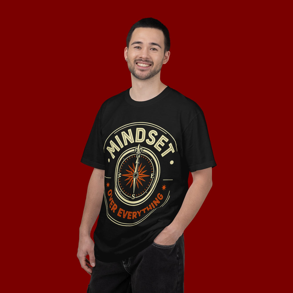 Mindset Over Everything T-Shirt — Positive Vibes Compass Graphic Tee