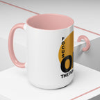 Accent Coffee Mug — "Focus On The Positive" Motivational Mug