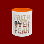 Faith Over Fear Mug — Patriotic Eagle Coffee Cup (11/15oz)