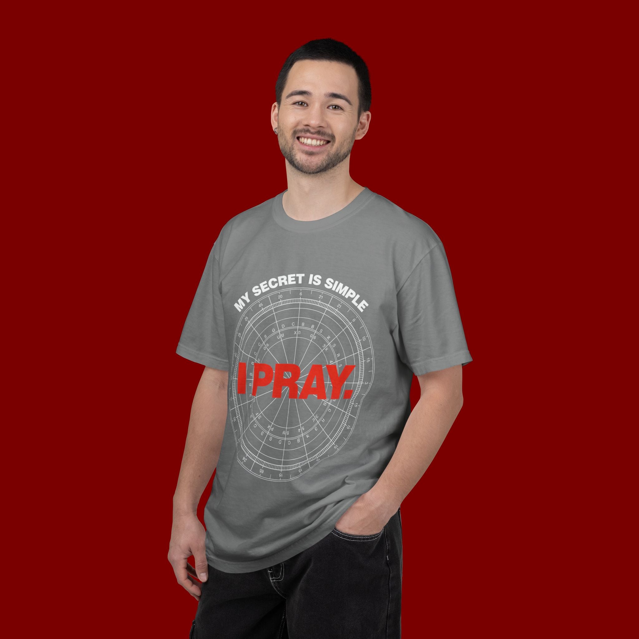 I Pray T‑Shirt — "My Secret Is Simple" Faith Graphic Tee