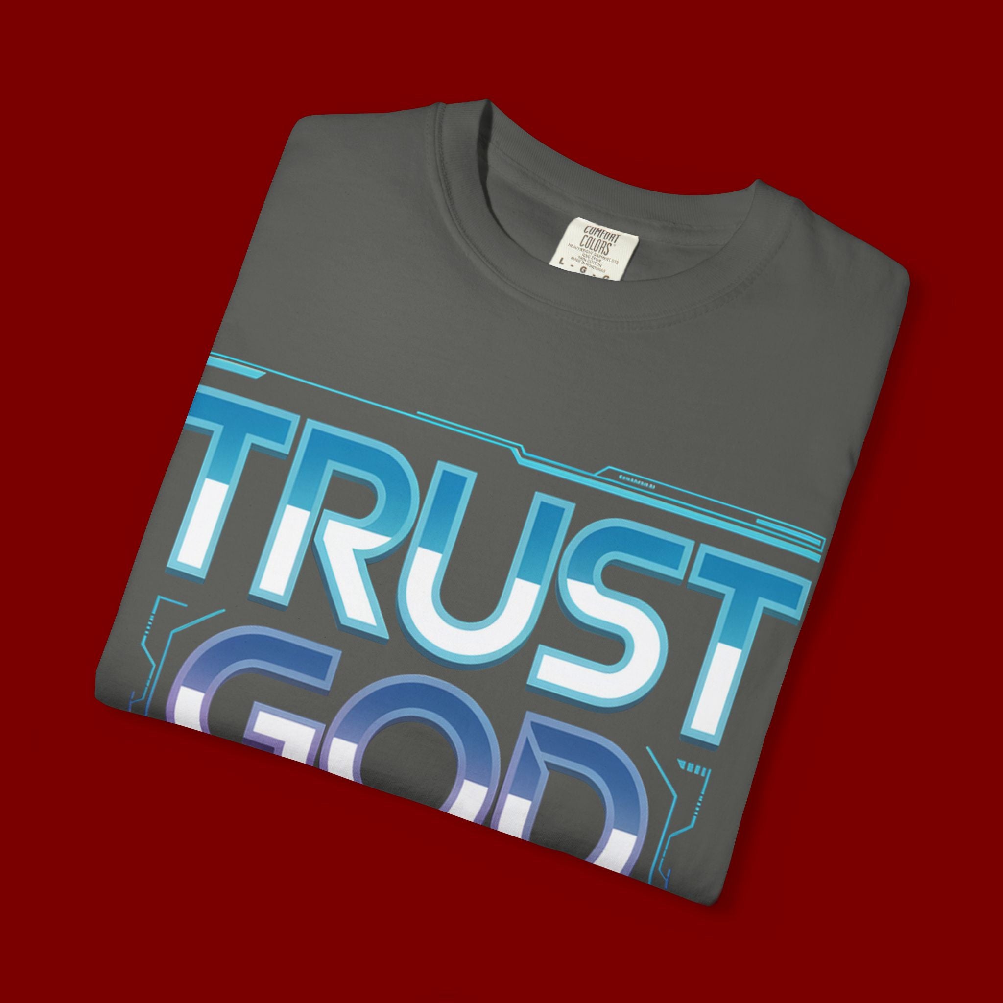 Trust God, Bro. T-Shirt — Retro Gradient Faith Tee
