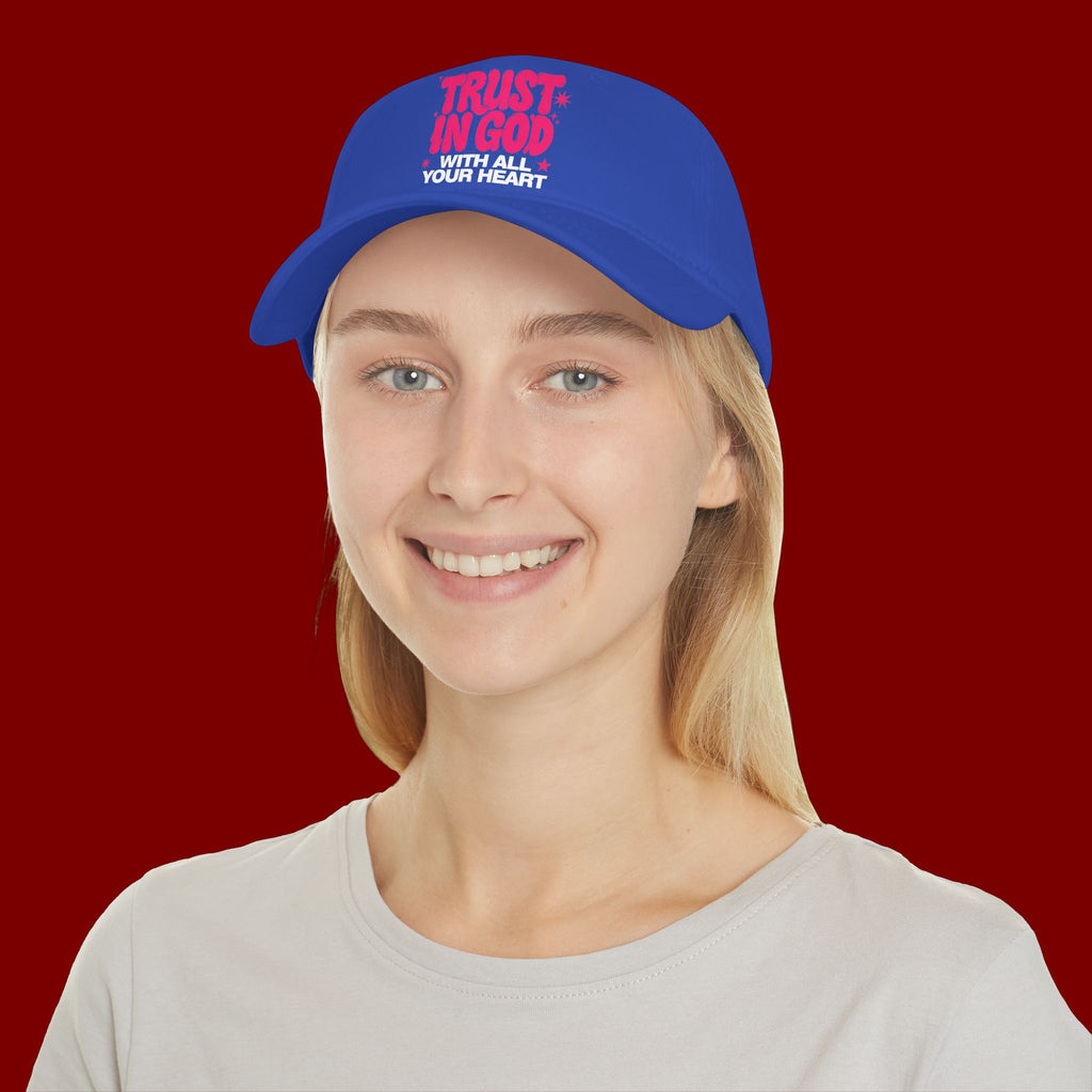 Trust In God Baseball Cap — Faith Hat with “Trust in God with All Your Heart”