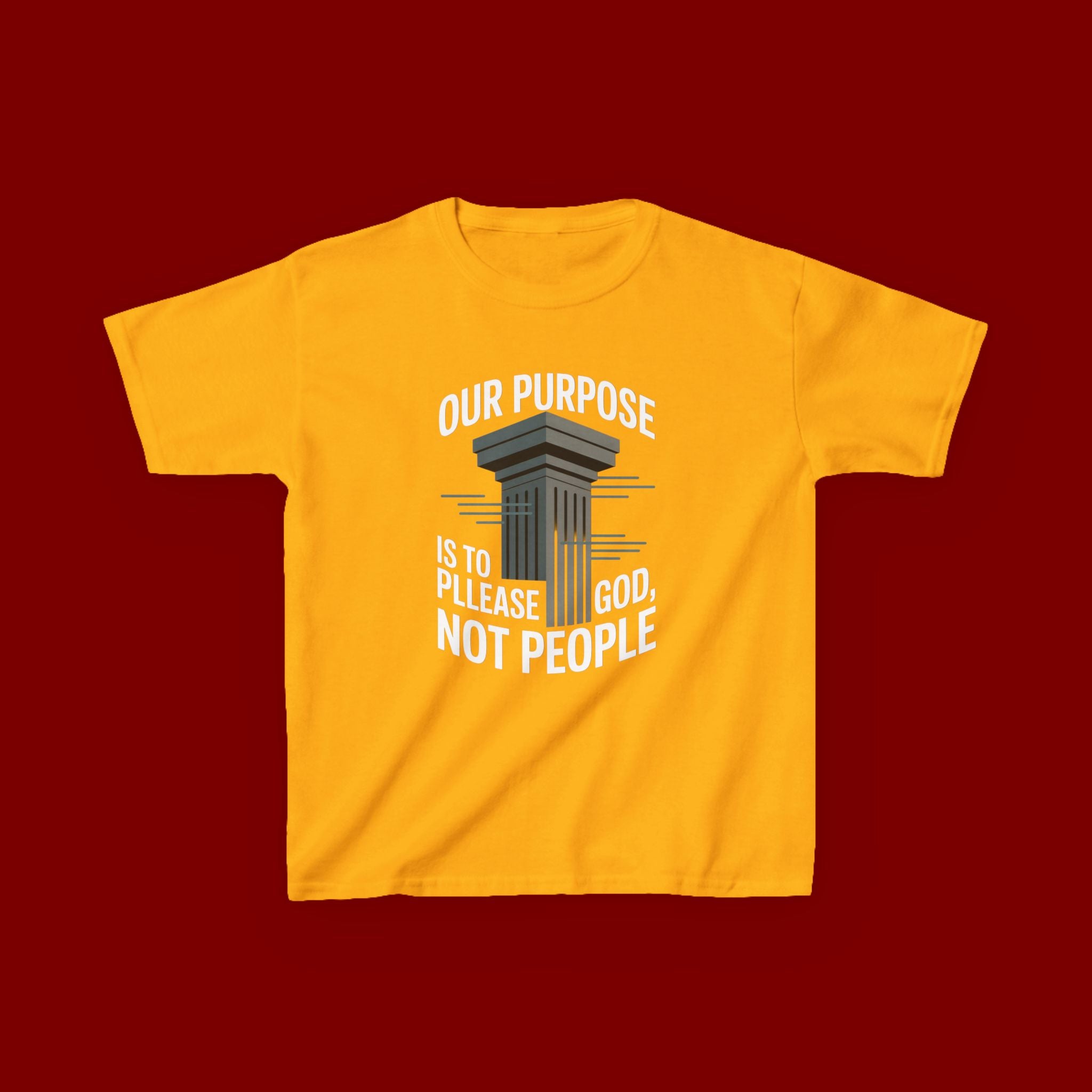 Kids T-Shirt — "Our Purpose Is To Please God, Not People" Faith Graphic Tee