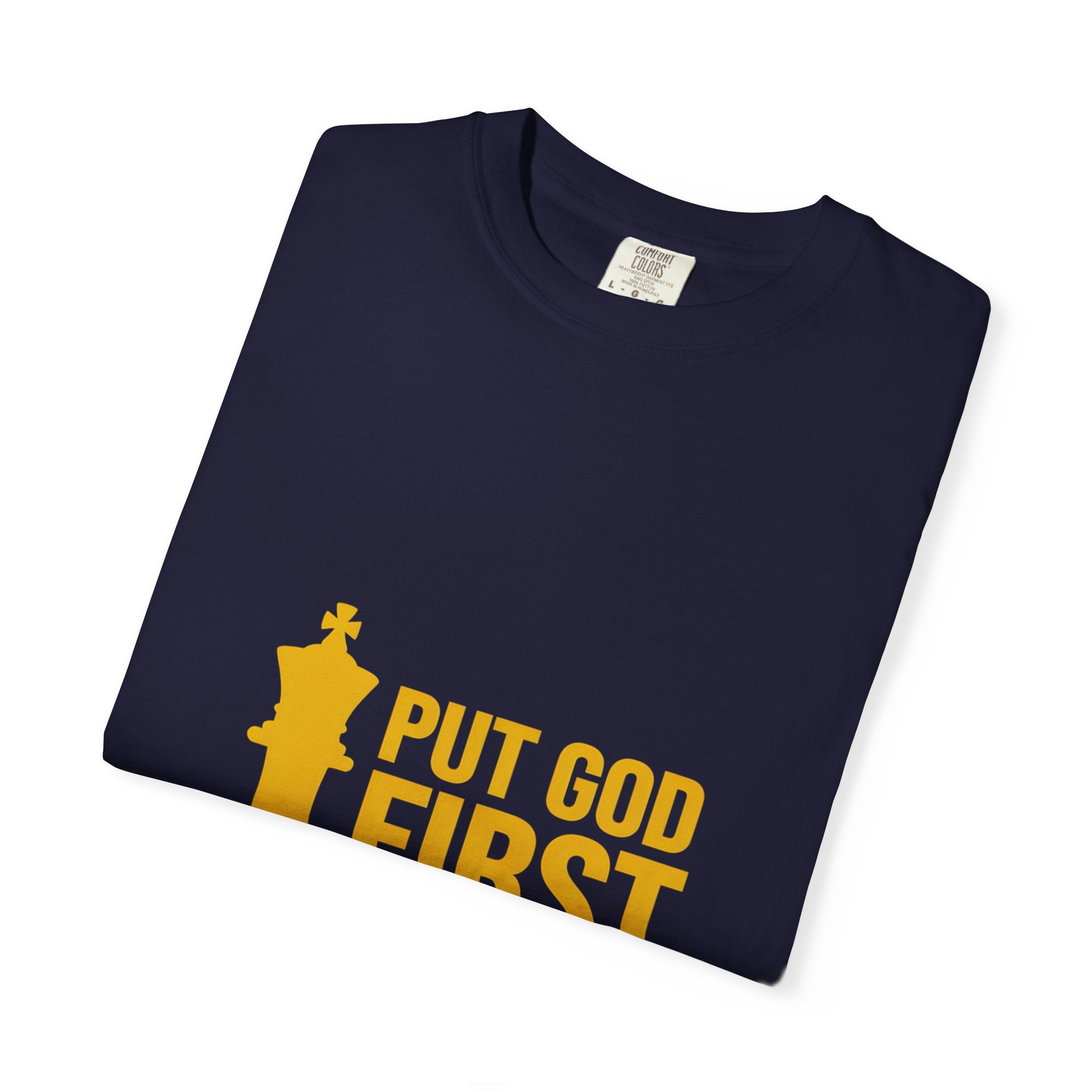 Put God First Chess King T-Shirt — Christian Faith Graphic Tee