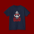Kids Anchor T‑Shirt – "I'm Nothing Without God" Christian Tee for Boys & Girls