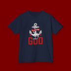 Kids Anchor T‑Shirt – "I'm Nothing Without God" Christian Tee for Boys & Girls