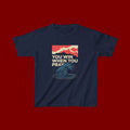Kids Tee – “You Win When You Pray” Retro Wave Ocean Graphic