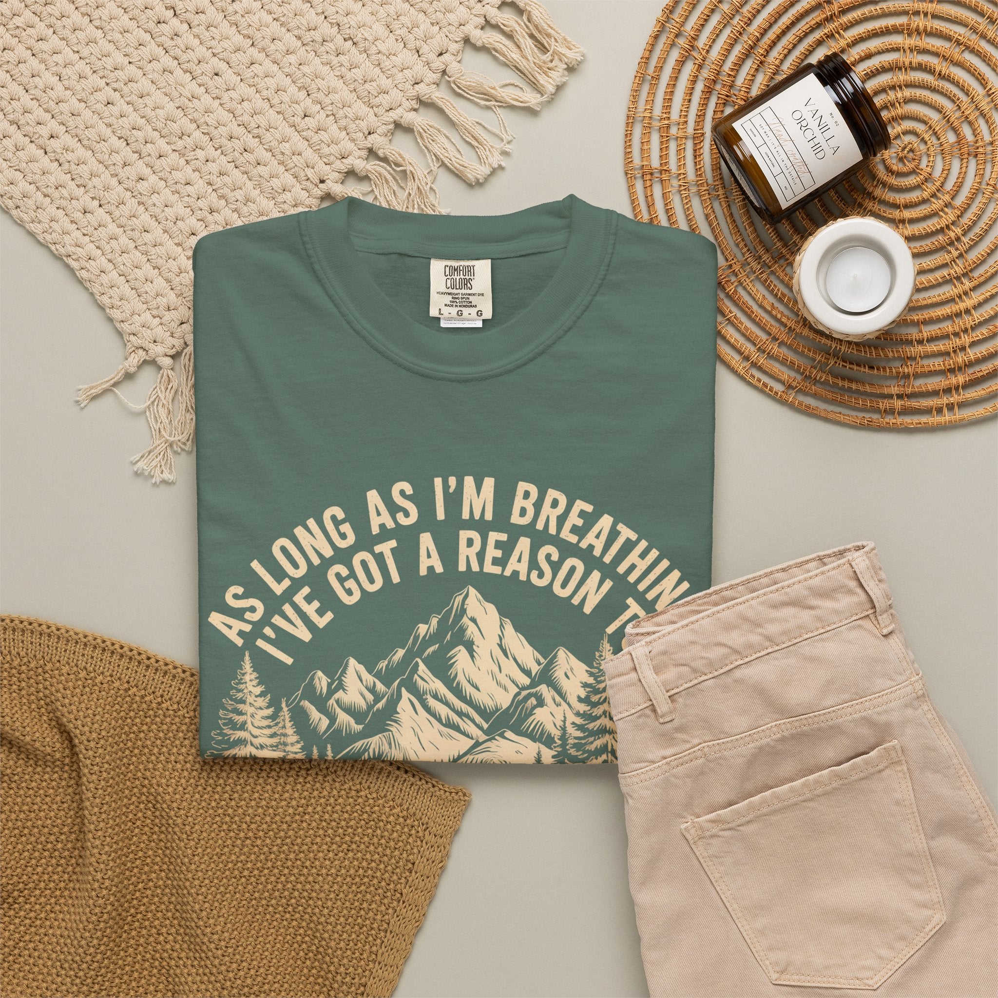 Praise the Lord Mountain T-Shirt — Christian Faith Outdoor Tee