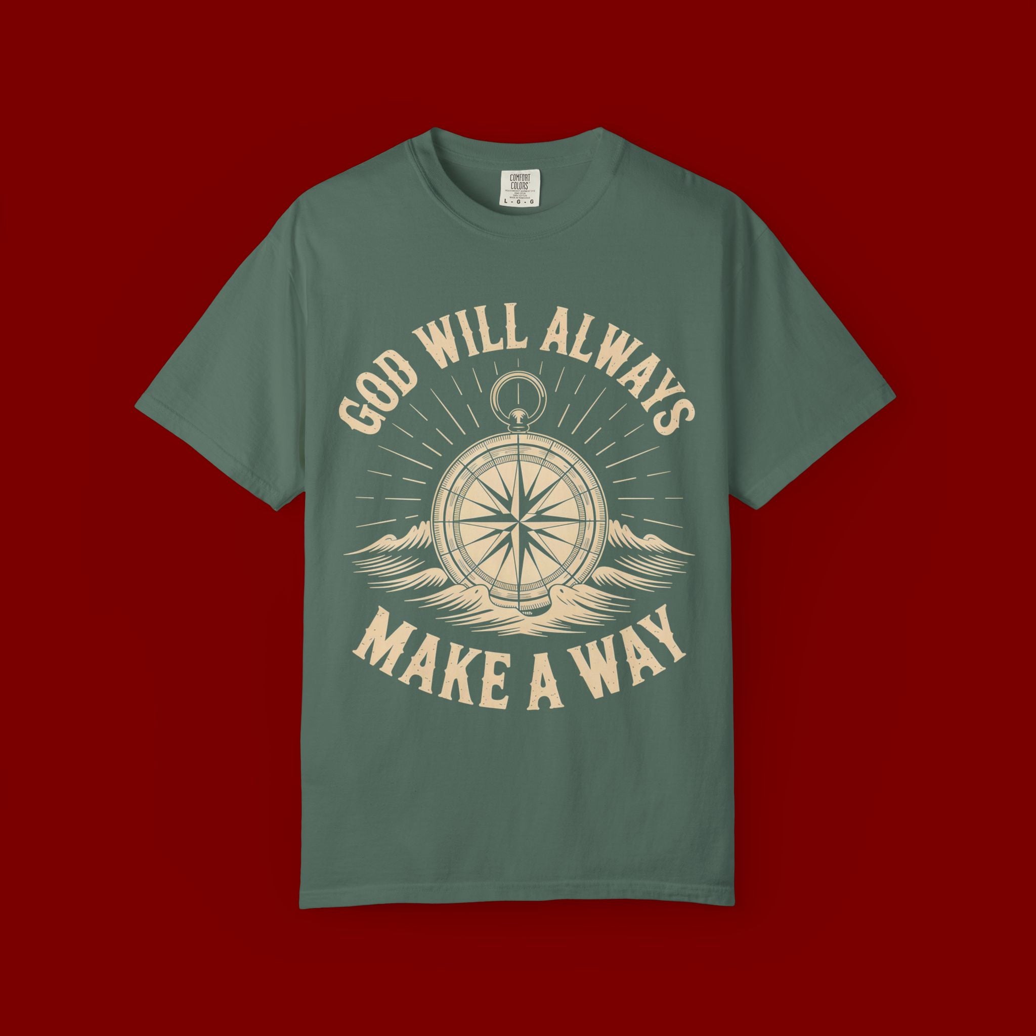 God Will Always Make A Way T-Shirt — Compass Christian Faith Graphic Tee