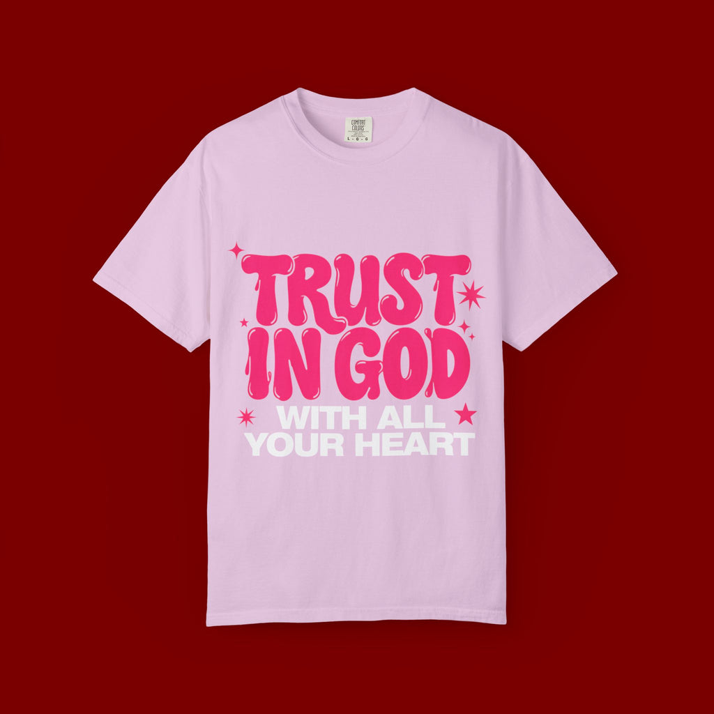 Trust in God T-Shirt — Retro Pink Faith Graphic Tee