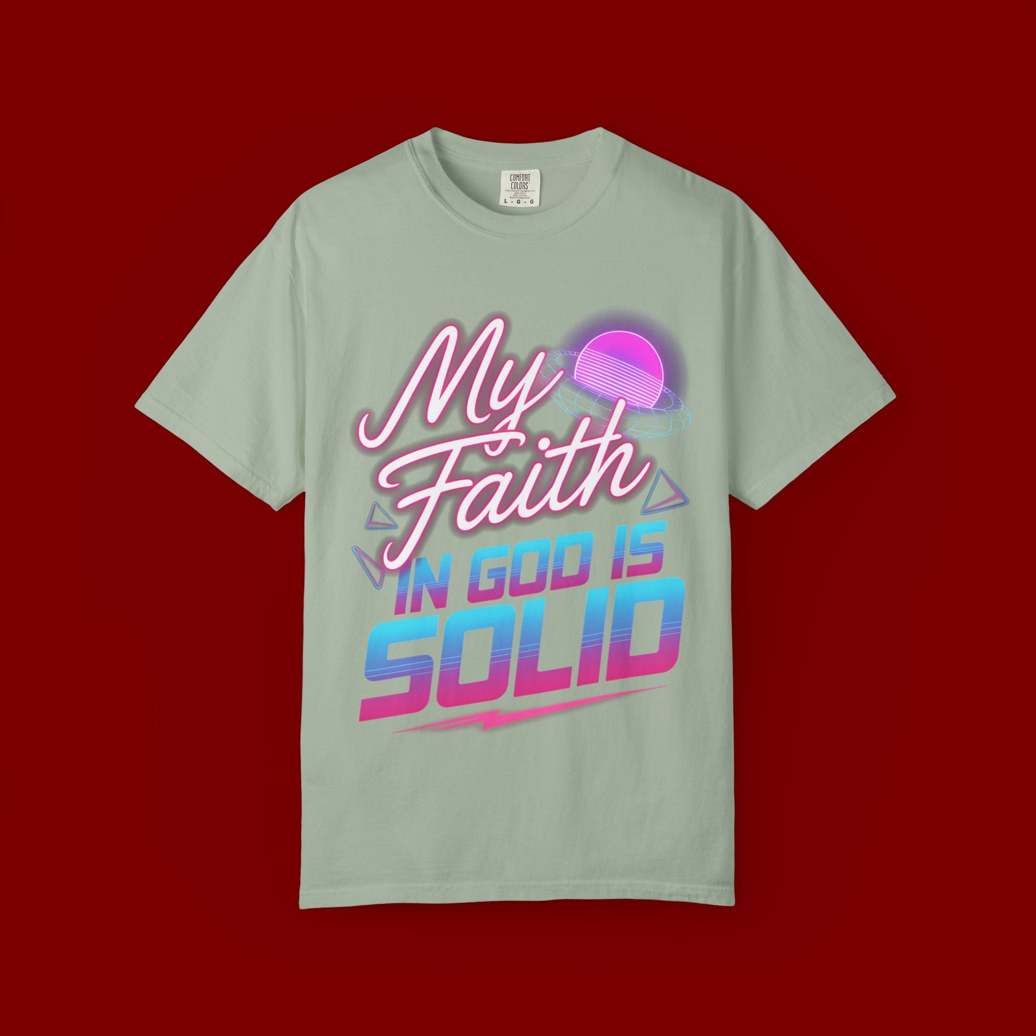 Faith T-Shirt — "My Faith in God Is Solid" Retro Graphic Tee