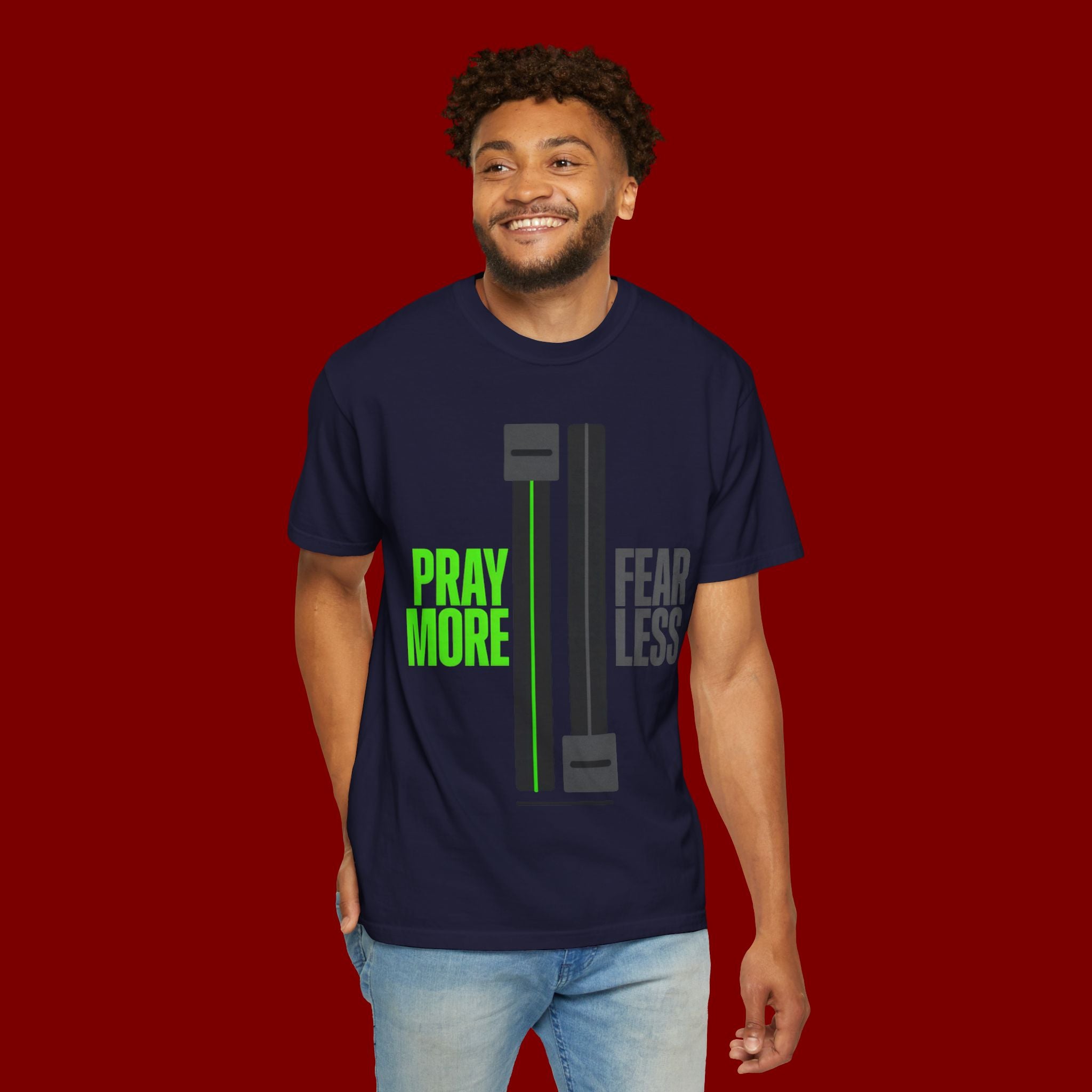 Pray More Fear Less T-Shirt — Inspirational Faith Graphic Tee