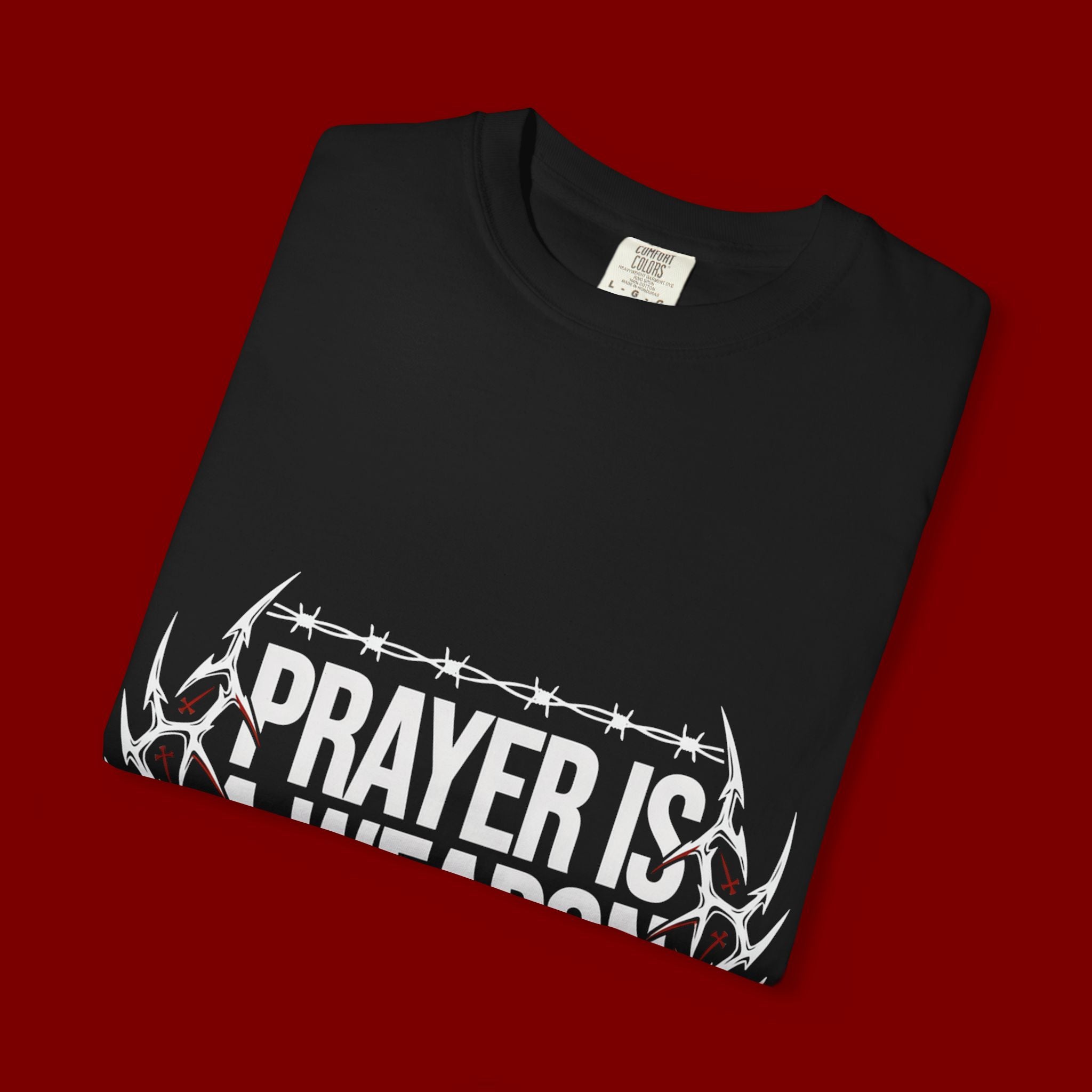 Prayer Is A Weapon T-Shirt — Christian Faith Graphic Tee