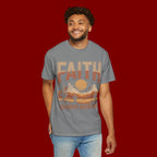 Faith Can Move Mountains T-Shirt — Retro Desert Inspirational Tee