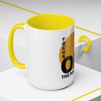 Accent Coffee Mug — "Focus On The Positive" Motivational Mug
