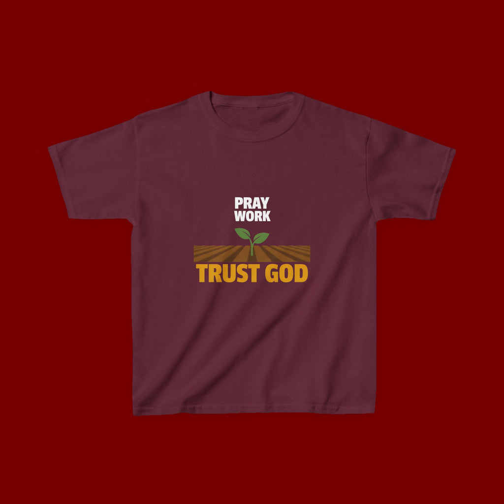 Kids Tee — "Trust God" Sprout Graphic