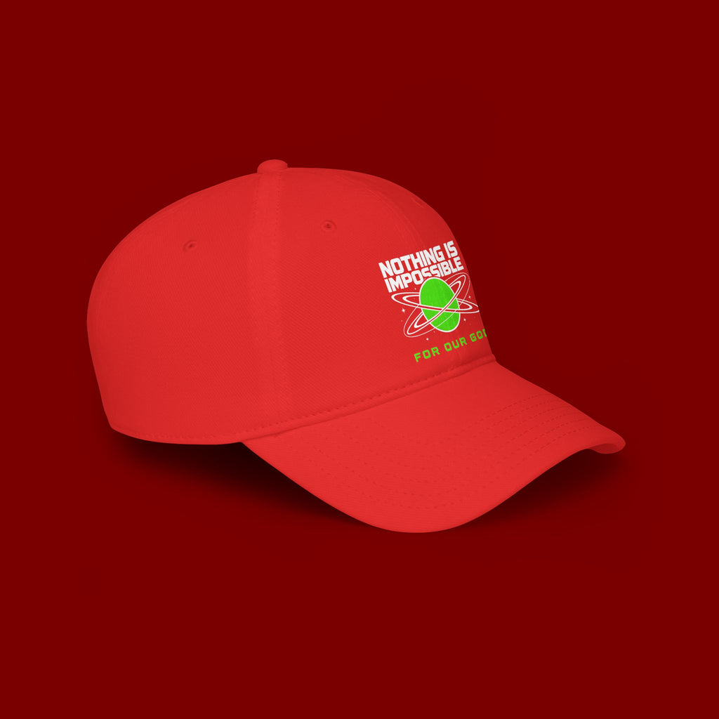 Nothing Is Impossible Baseball Cap — Faith-Inspired Green Planet Design