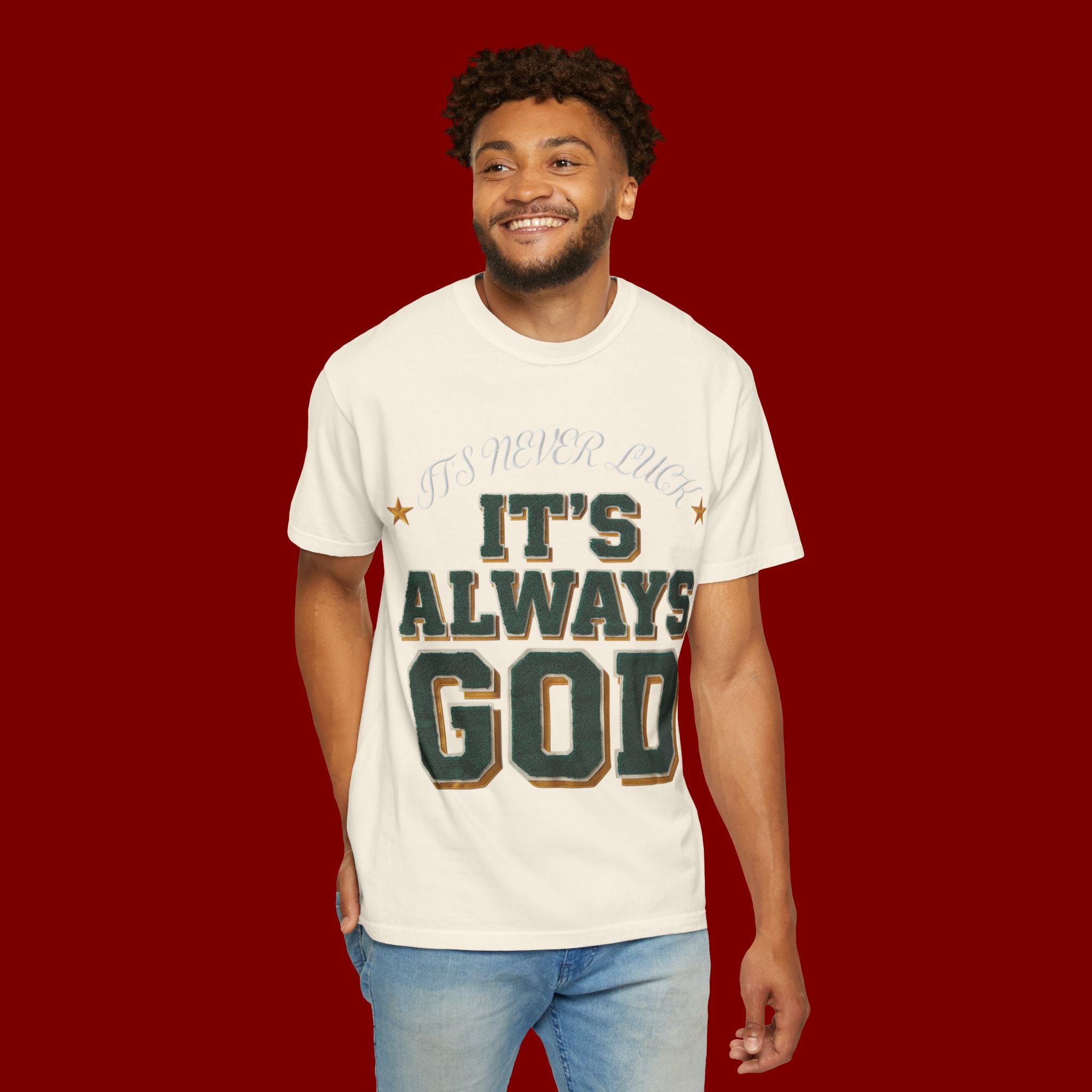 It’s Always God Graphic T-Shirt — Faith-Based Vintage Lettering Tee