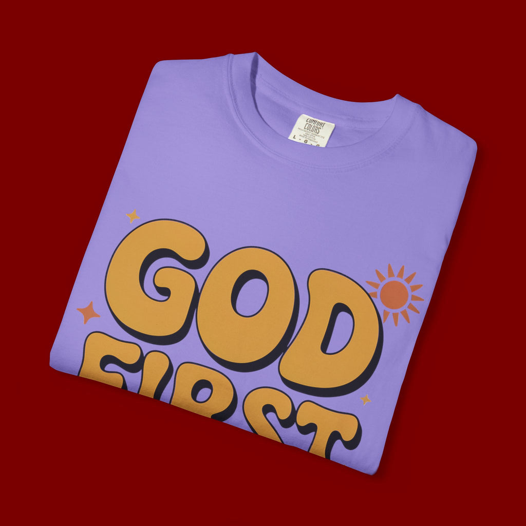 God First Bro T-Shirt — Retro Christian Faith Tee