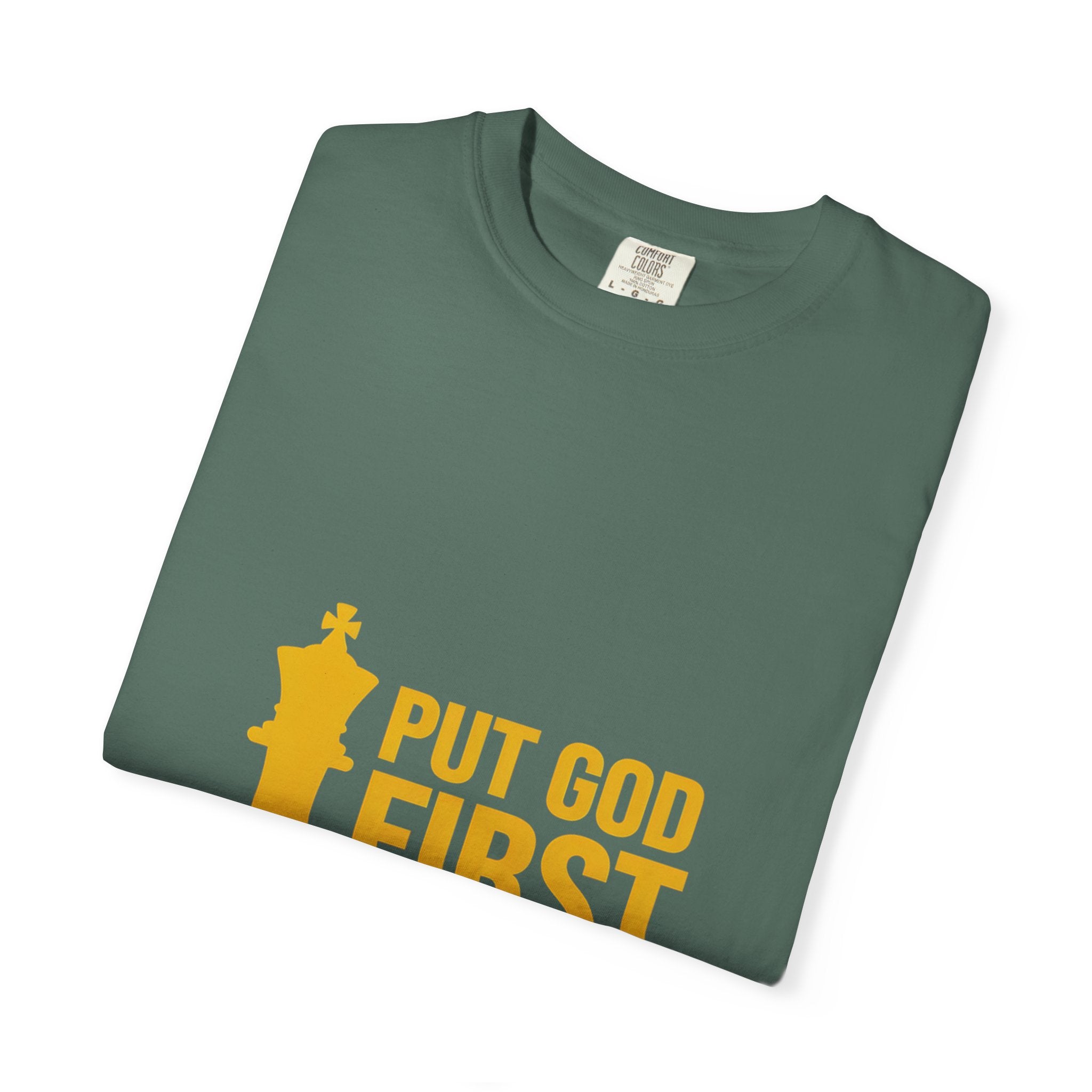 Put God First Chess King T-Shirt — Christian Faith Graphic Tee