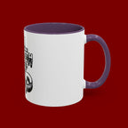 Ceramic Mug — "All Strength Comes From God" Black Accent Coffee Cup (11/15 oz)