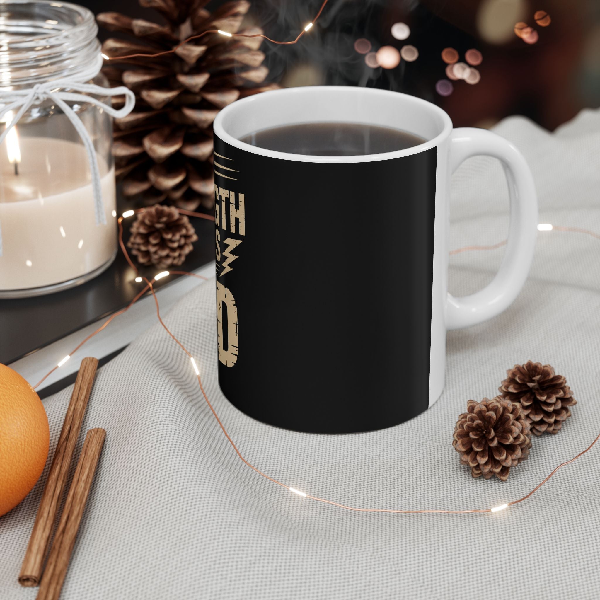All Strength Comes From God Ceramic Mug — Inspirational Faith Coffee Cup (11oz, 15oz)