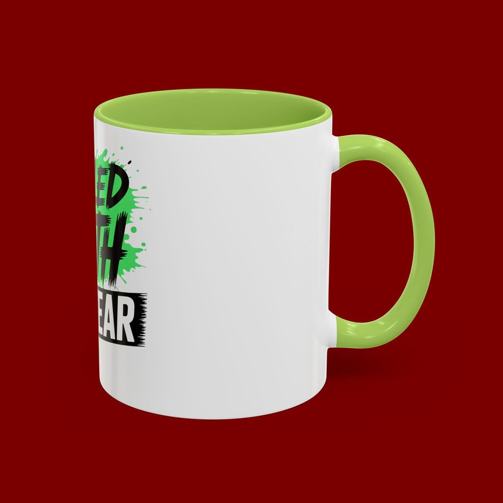 Accent Coffee Mug — "Fueled by Faith Not Fear" Inspirational Ceramic Mug (11/15 oz)