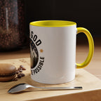 With God All Things Are Possible Accent Coffee Mug — Inspirational Faith Mountain Mug (11/15oz)