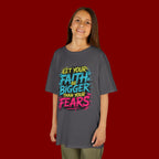 Kids Tee — "Let Your Faith Be Bigger Than Your Fears" Inspirational Graphic
