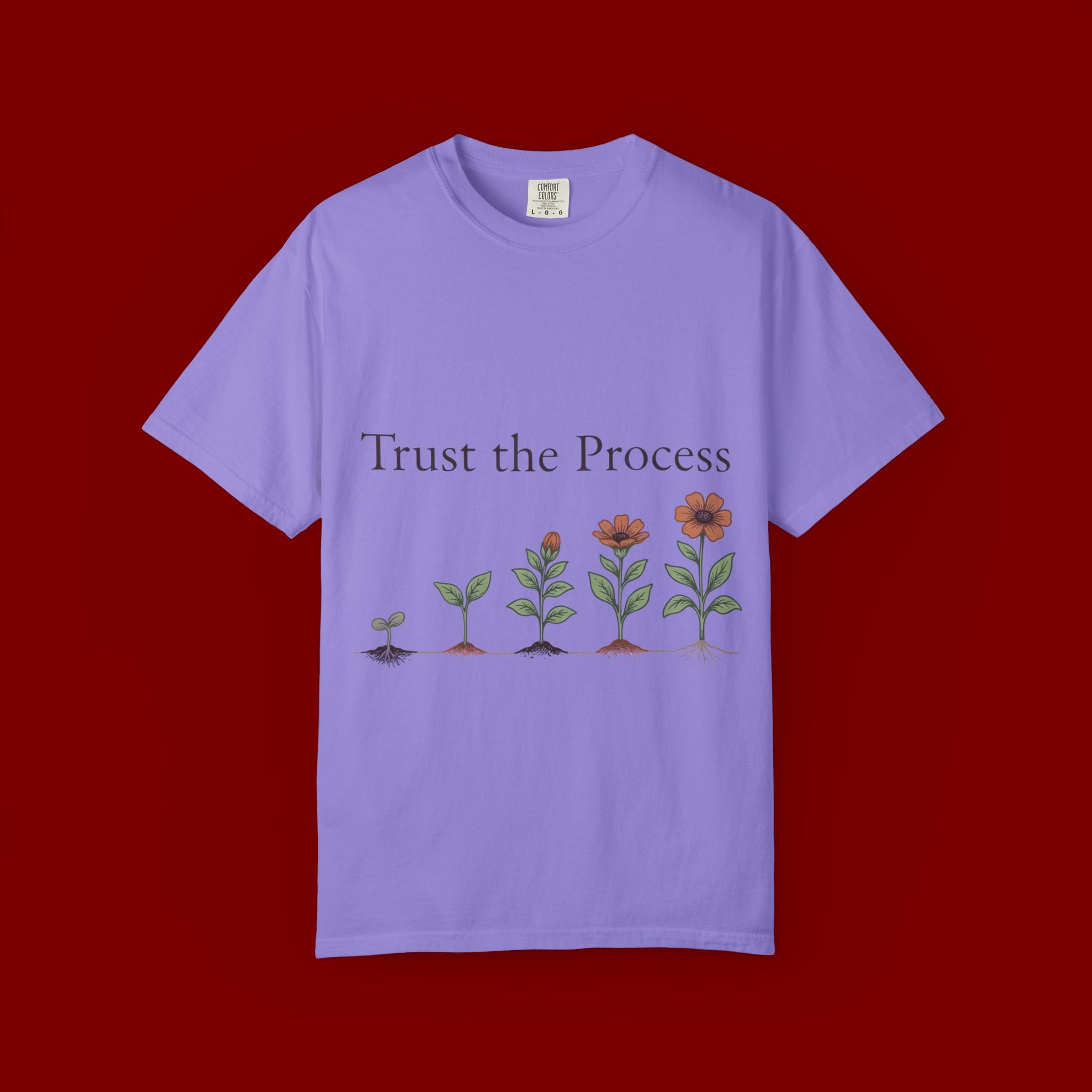 Trust the Process Floral T-Shirt — Growth Graphic Tee