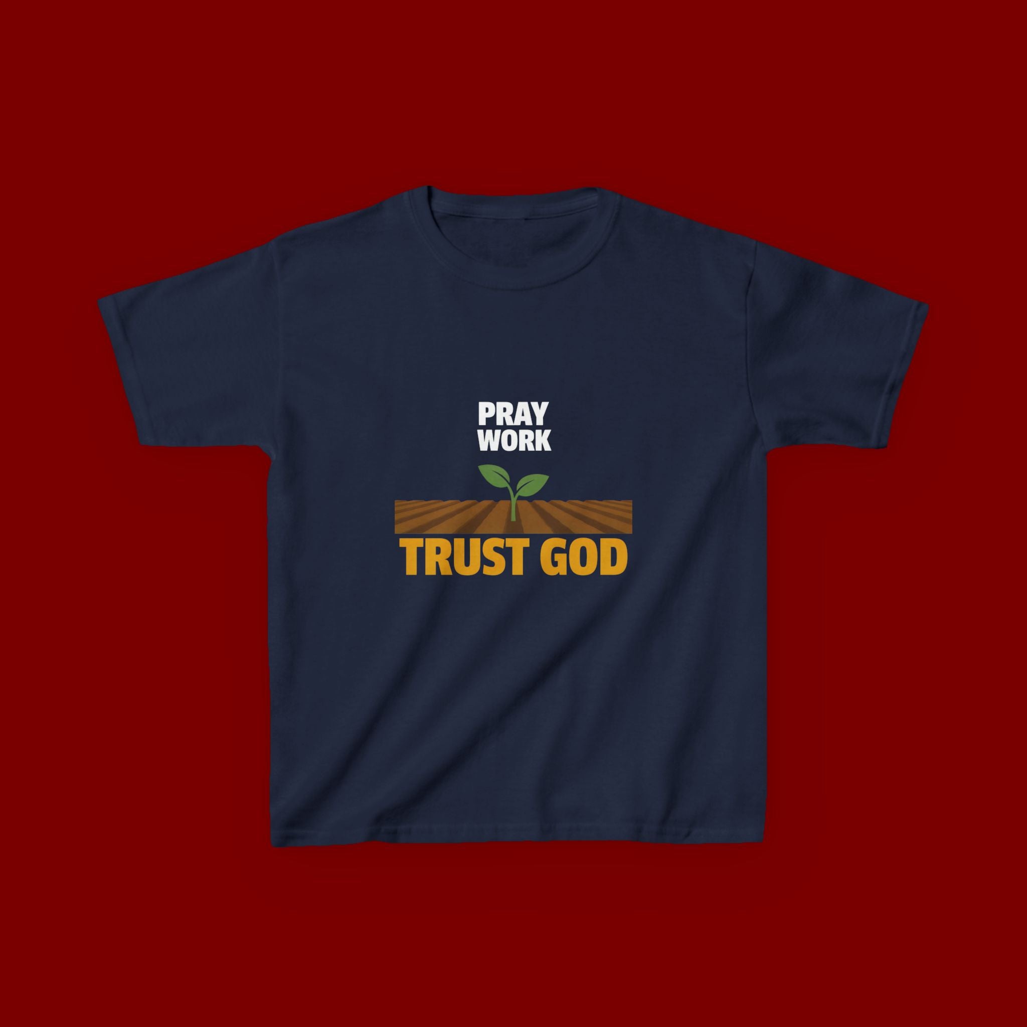 Kids Tee — "Trust God" Sprout Graphic