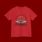 Kids Tee — “Faith Makes the Impossible Possible” Floral Inspirational Shirt
