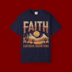 Faith Can Move Mountains T-Shirt — Retro Desert Inspirational Tee