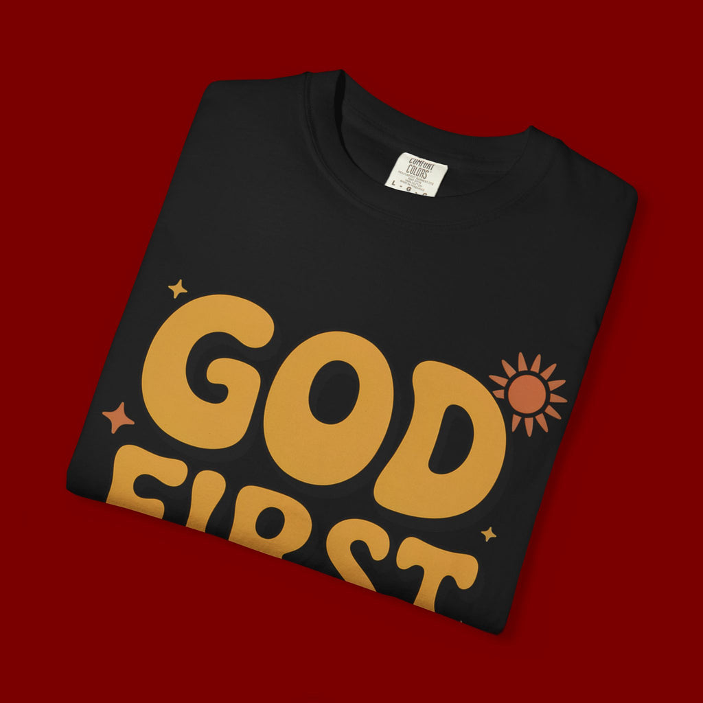 God First Bro T-Shirt — Retro Christian Faith Tee