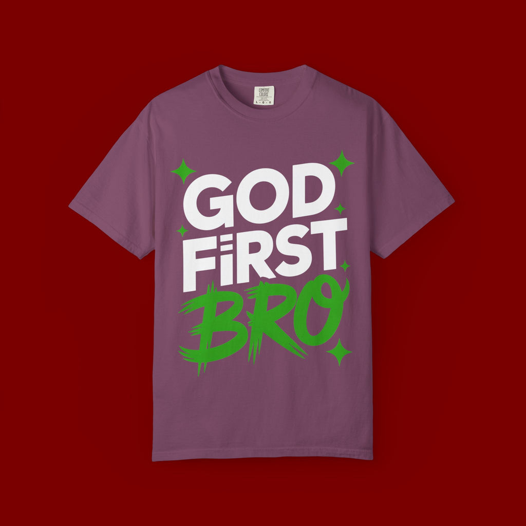 God First Bro T-Shirt — Faith Graphic Tee for Guys