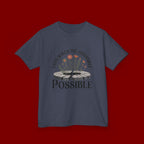 Kids Tee — “Faith Makes the Impossible Possible” Floral Inspirational Shirt