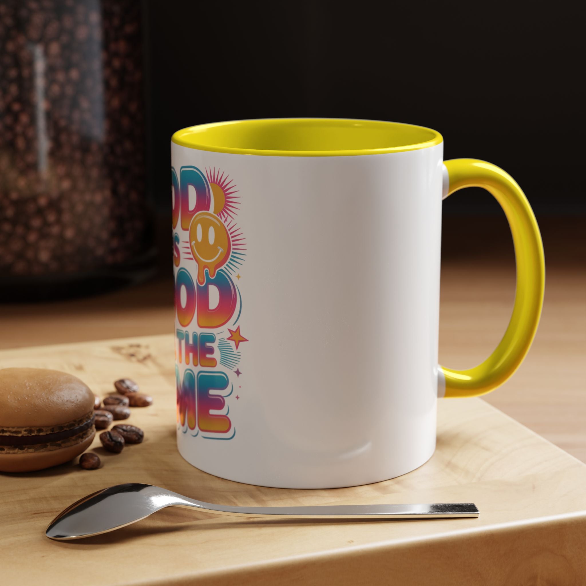 God Is Good All The Time Accent Coffee Mug — Inspirational Christian Coffee Cup (11/15oz)