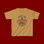 Kids T‑Shirt — "Trust the Unseen" Tree & Roots Inspirational Graphic