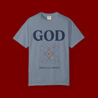 God Above All Things T-Shirt — Faith Graphic Tee with Cosmic Design