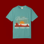 Positive Sunset T-Shirt — "Positive" Mind • Vibes • Life Motivational Tee