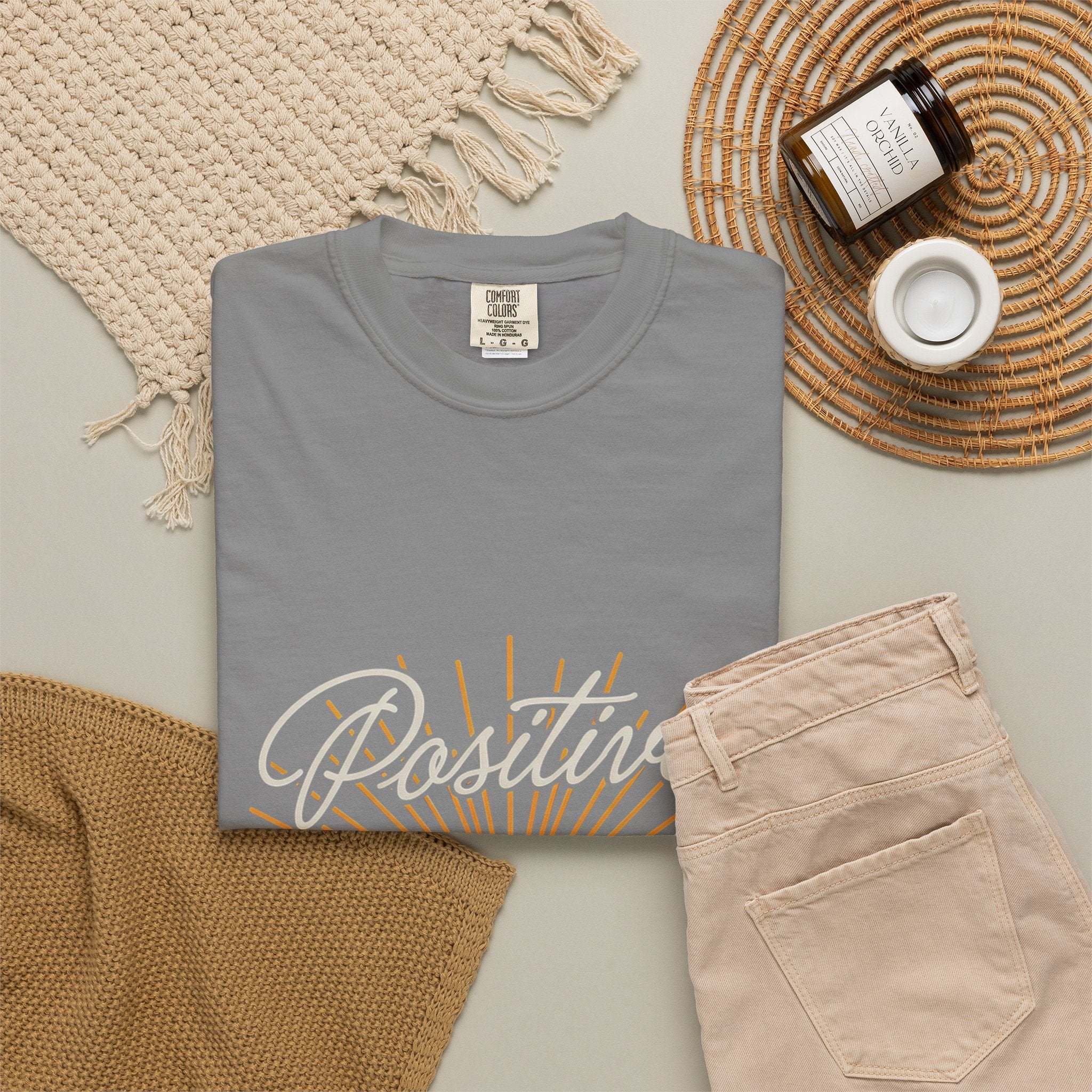 Positive Sunset T-Shirt — "Positive" Mind • Vibes • Life Motivational Tee