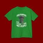Kids T-Shirt — "Our Purpose Is To Please God, Not People" Faith Graphic Tee