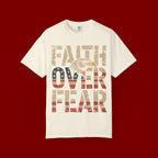 Faith Over Fear T-Shirt — Patriotic Eagle Graphic Tee