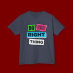 Kids Tee - "Do The Right Thing" Bold Colorblock Graphic