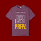 I Pray Maze T-Shirt — "My Secret Is Simple" Christian Faith Tee