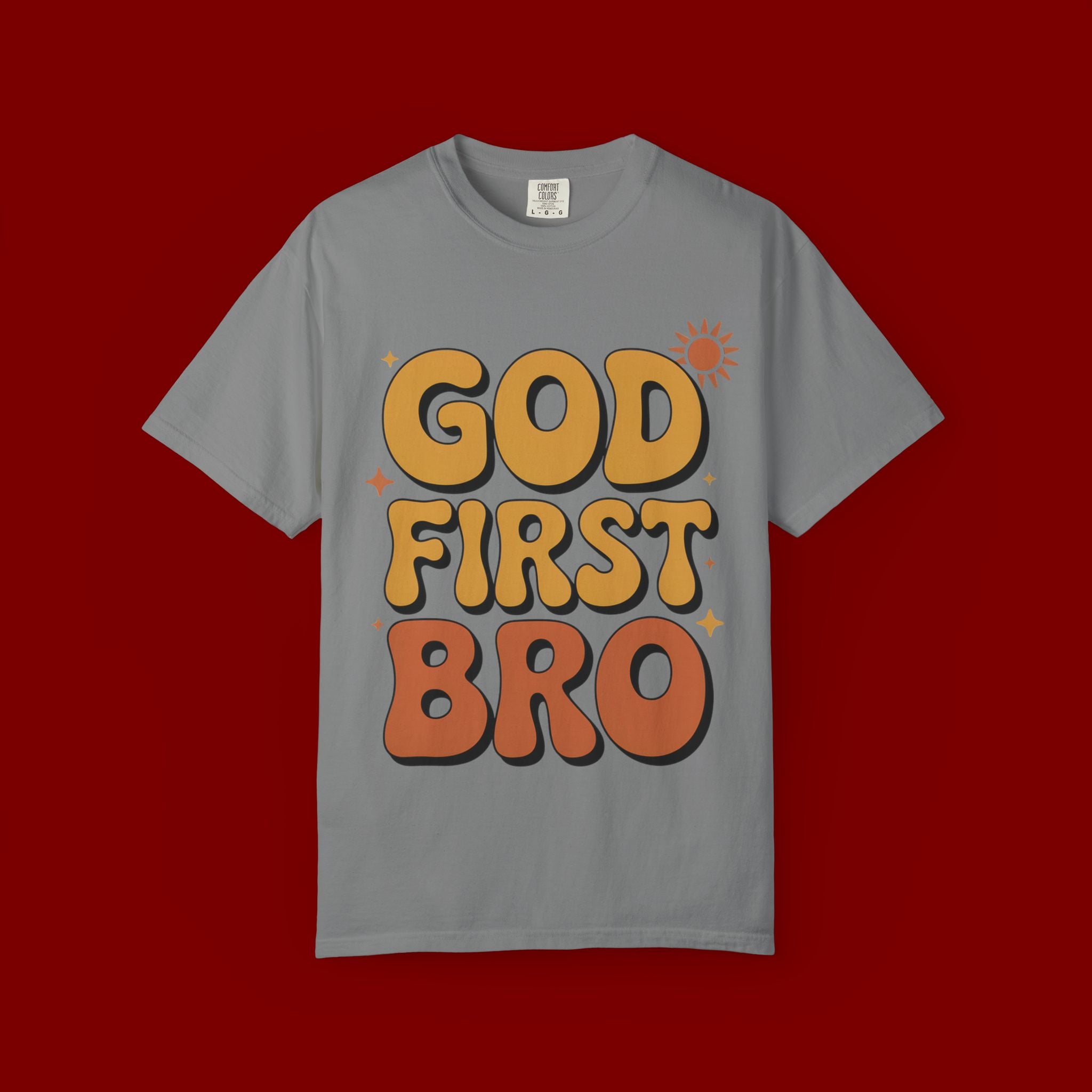 God First Bro T-Shirt — Retro Christian Faith Tee